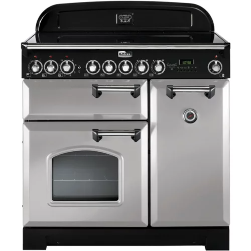 Piano de cuisson vitrocéramique Falcon CLASSIC DELUXE 90 GRIS PERLE CHROME