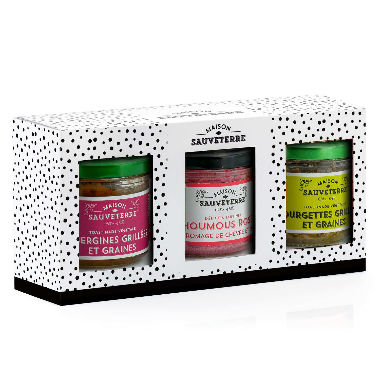 Assortiment de 3 tartinables végétariens