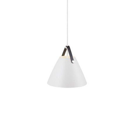 Suspension, e27 scandinave Strap 27 métal blanc 1 x 60 W