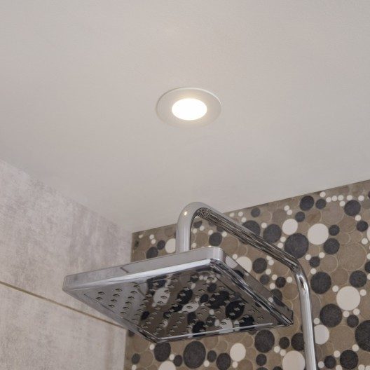 Kit 1 spot à encastrer salle de bains Kilia fixe led INSPIRE LED intégrée blanc