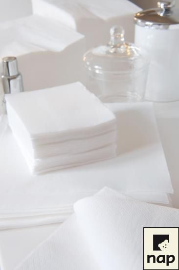 Serviette blanche 20 x 20 2F par 100 “Cocktail”