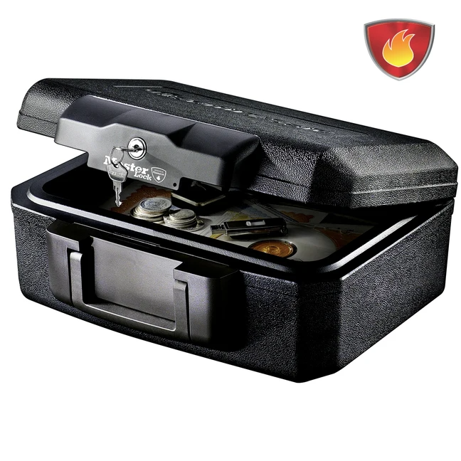 Mallette de Sécurité Anti Feu Ignifugé – Serrure à Clé – Format S – MASTERLOCK – L1200