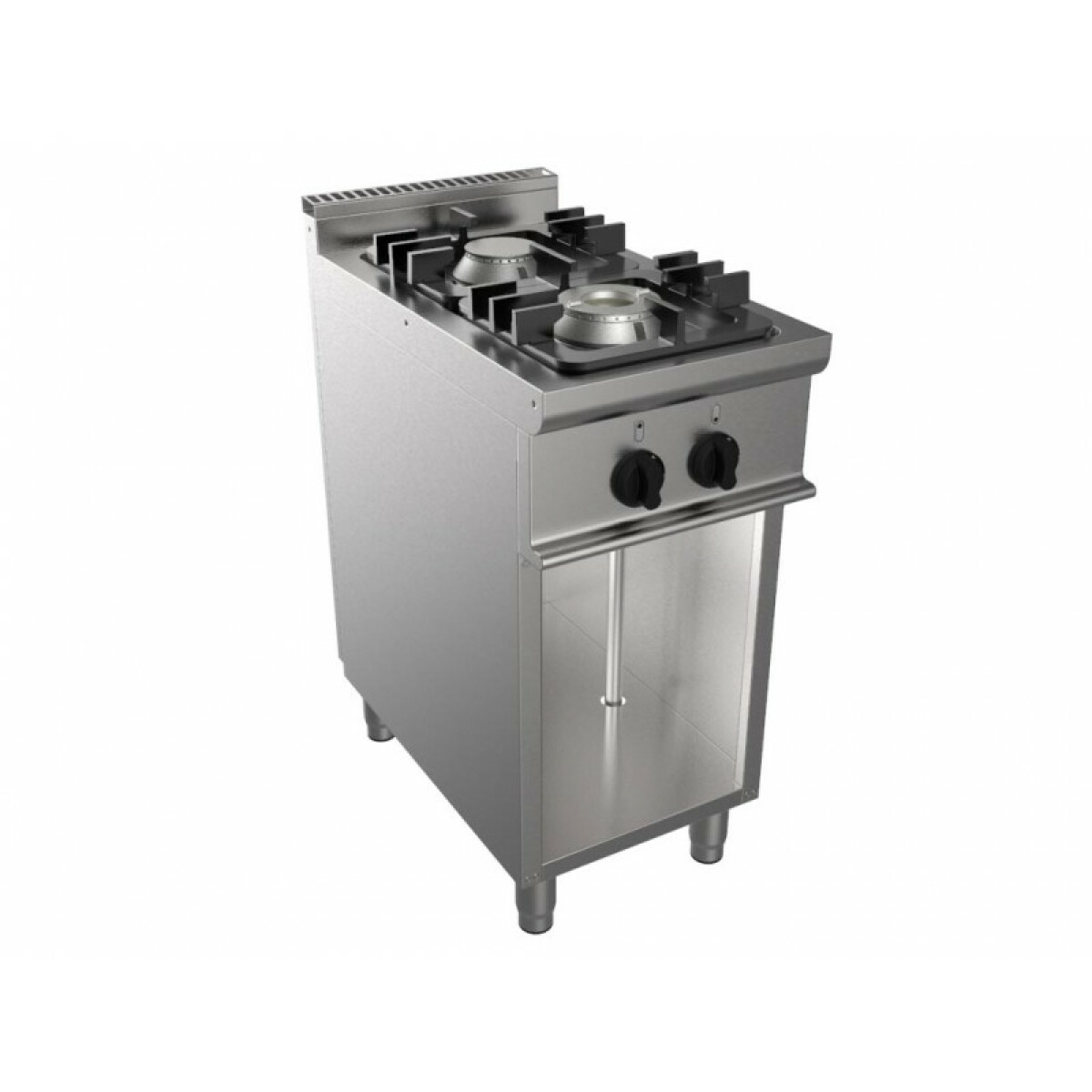 FOURNEAU GAZ 2 BRULEURS SUR MEUBLE PLACARD OUVERT-L2G