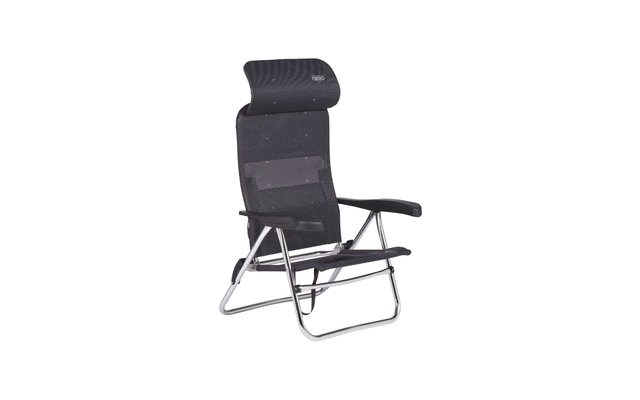 Crespo AL-205 Beach Chair chaise de plage compacte grise