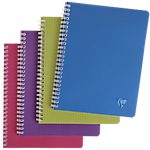 Cahier Linicolor – Clairefontaine – A5 – Petits carreaux – 100 pages double spirales – Coloris assortis