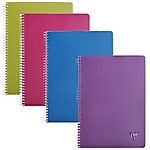 Cahier double spirale – Clairefontaine – Linicolor – A4 – 21 x 29,7 cm – petits carreaux – 180 pages – coloris assortis