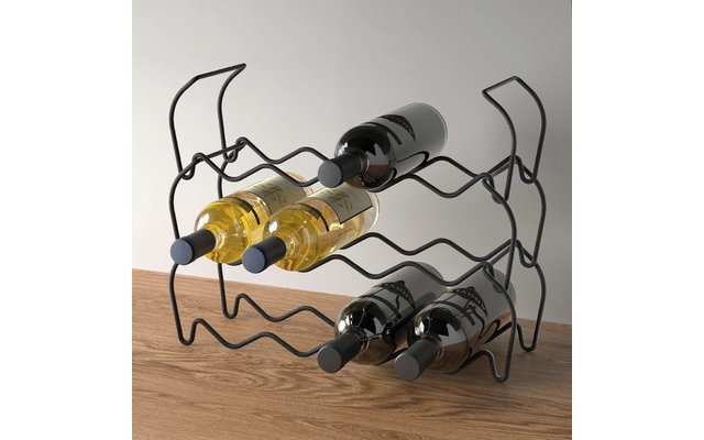 Metaltex WineBar-12 LAVA Casier à bouteilles empilable, set de 3 pièces