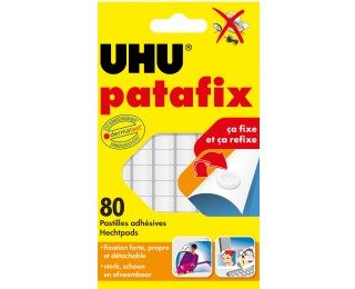 Patafix 80 pastilles adhésives – UHU – Blanche