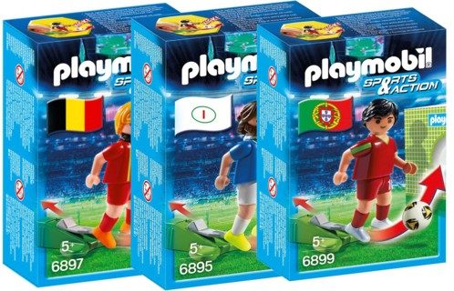 Playmobil Sports & Action : joueur de foot – Pack 3 joueurs