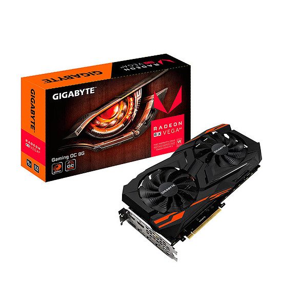 Gigabyte Radeon RX Vega 64 Gaming OC – 8 Go Radeon RX Vega 64, 1276 MHz, PCI-Express 16x, 8 Go, 945 Mhz