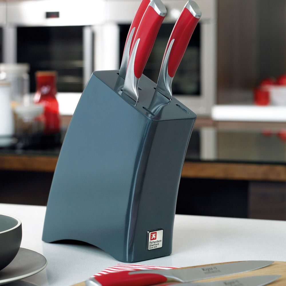 Bloc couteaux Kuy 5 pièces manche rouge
