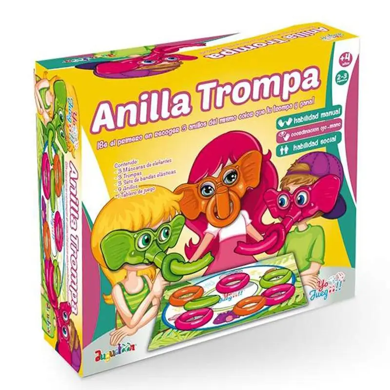 Anilla Trompa, Juego de mesa infantil de habilidad y coordinacion