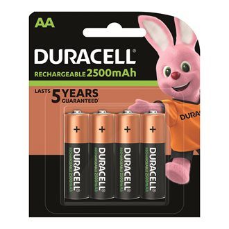 Pile rechargeable AA – HR6 Duracell Stay charged – Blister de 4 accus