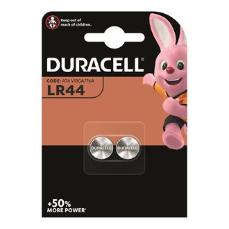 Pile bouton alcaline Duracell spéciale LR44 1,5 V, pack de 2 (76A / A76 / V13GA) LR44
