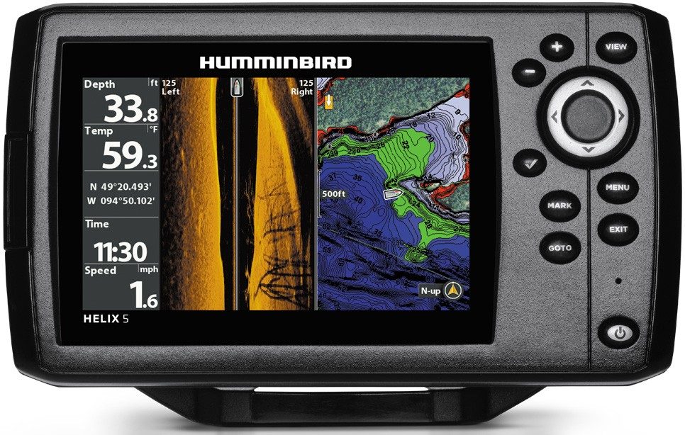 Sondeur GPS Humminbird Hélix 5 CHIRP SI G2 + Sonde 83/200/455 KHz