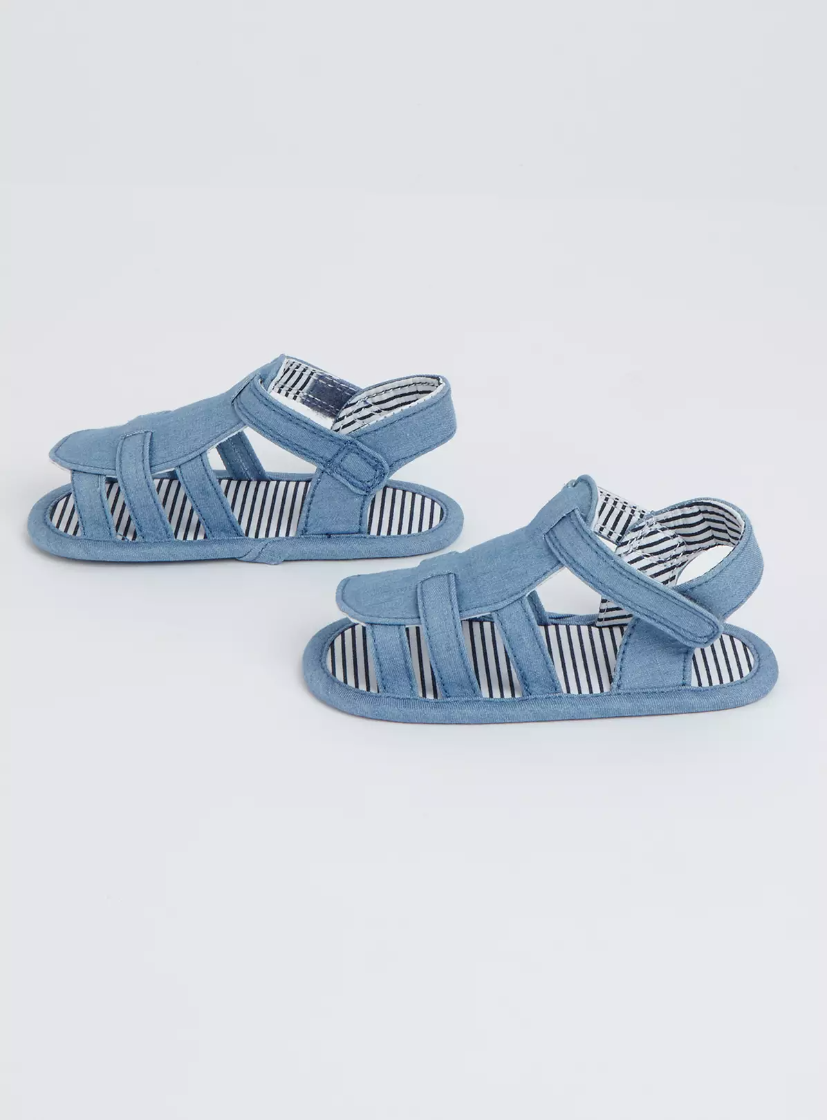 Blue Chambray Sandals – 6-9 months