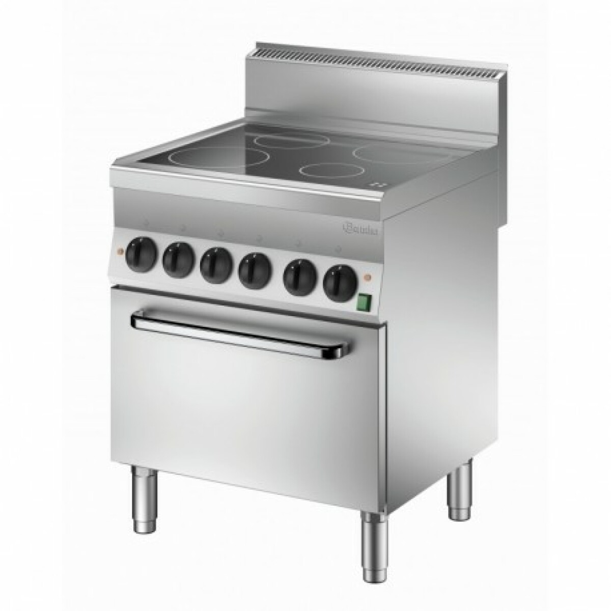 Piano de cuisson vitrocéramique 4 zones radiantes 12,2 kW – four électrique GN 1/1 4,2 kW – Bartscher