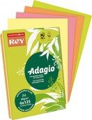 RAMETTE 500 FEUILLES PAPIER REPRO ADAGIO A4 80G – 4 COULEURS FLUOS ASSORTIES