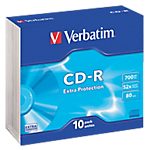 10 CD-R – Verbatim – 700 Mo / 80 minutres – vitesse 52x – boitier slim