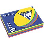 Ramette de papier couleur assortie de 250 feuilles – teinte intense – Clairefontaine Trophee – A4 – 160g/m²