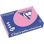 Ramette de papier couleur rose églantine pastel de 500 feuilles – Clairefontaine Trophee – A4 – 80g/m²