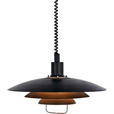 Suspension, e27 scandinave Kirkenes métal noir 1 x 60 W MARKSLOJD