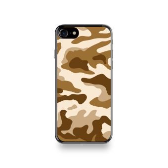 Coque Iphone 8 Silicone motif Camouflage Marron