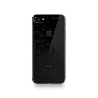 Coque Iphone 8 Silicone motif Nature Is Free Noir