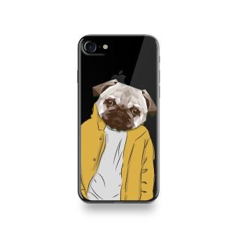 v Coque Iphone 8 Silicone motif Chien Humanisé