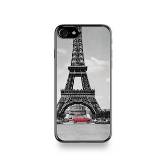 Coque Iphone 8 Silicone motif 4L et la Tour Eiffel