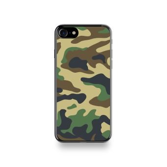 Coque Iphone 8 Silicone motif Camouflage Vert Kaki