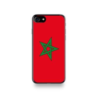 Coque Iphone 8 Silicone motif Drapeau Maroc