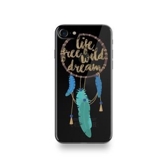 Coque Iphone 8 Silicone motif Dreamcatcher Life, Free, Wild & Dream
