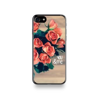 Coque Iphone 8 Silicone motif Valentine’s Day Rose You And Me