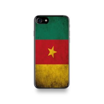 Coque Iphone 8 Silicone motif Drapeau Cameroun Vintage