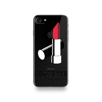 Coque Iphone 8 Silicone motif Le Rouge à Lèvre Rouge