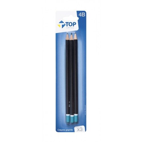 3 crayons graphite 4B – TOP OFFICE