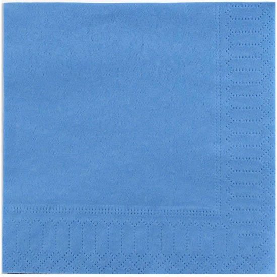 Serviette bleu azur 39 X 39 2F par 100