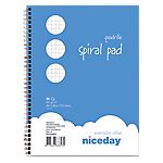 Cahier double spirale Niceday A5 100 Pages 60 g/m² Papier – 5 / Paquet
