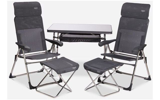 Crespo Set 213 Classic Table avec 2 chaises et tabourets et accessoires