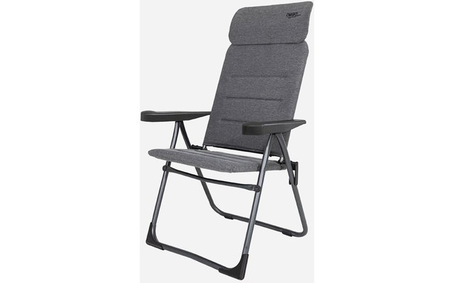 Crespo AP/213 CTS Tex Supreme Compact Fauteuil de relaxation Chaise de camping grise