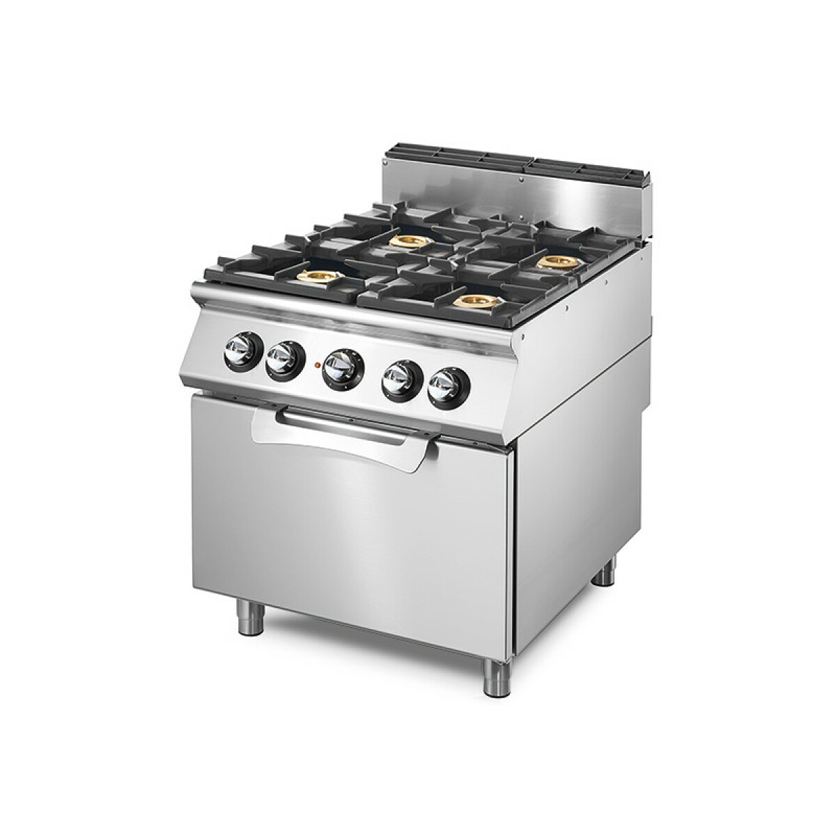 Cuisinière gaz sur four gaz statique GN 2/1, 4 brûleurs- Virtus – VS7080CFG