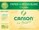 12 FEUILLES DE PAPIER DESSIN BLANC CANSON 24X32CM – 180G