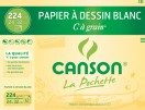 12 FEUILLES DE PAPIER DESSIN BLANC CANSON 24X32CM – 224G