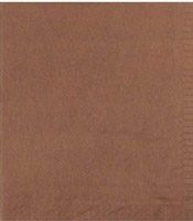 Serviette chocolat 20 x 20 2F par 100
