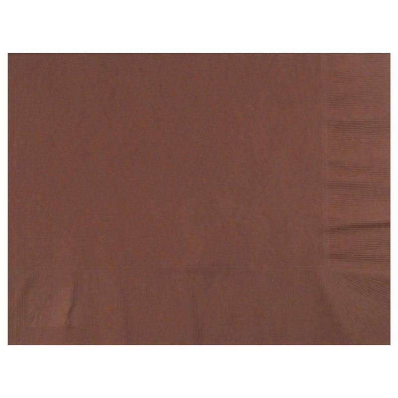 Serviette chocolat 39 x 39 2F par 100