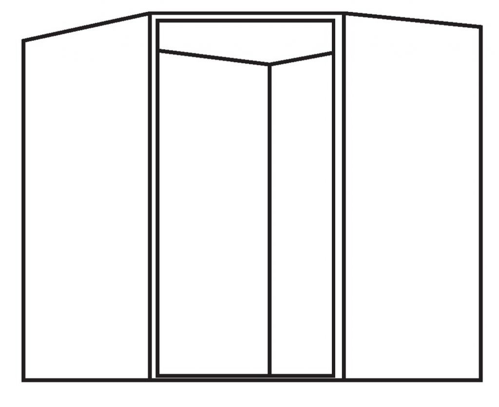 CAISSON ANGLE BAS BLANC 780X950 1P