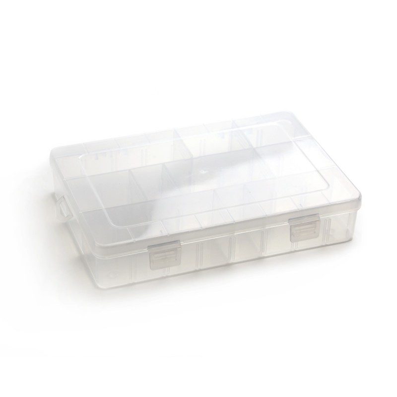 Boîte de rangement transparente 21×14.5x4cm