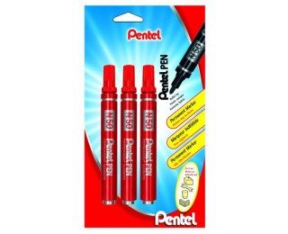 Lot de 3 marqueurs indélébiles multi-supports N50 – PENTEL – Rouge