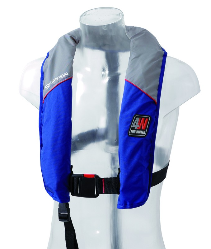 Gilet gonflable 4Water Skipper 150N manuel bleu